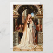 PAPETERIE VIERGE AVEC ENFANT, ANGES MUSICAUX NOËL (Devant / Derrière)