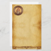 Papeterie VIERGE AVEC ENFANT, Parchemin (Devant / Derrière)