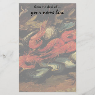 Papeterie Vincent van Gogh - Moules et crevettes à vie morte