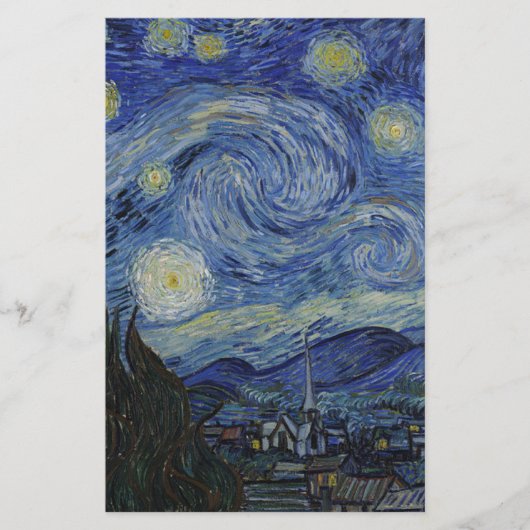 Papeterie Vincent Van Gogh - Nuit étoilée. Peinture artistiq (Devant)