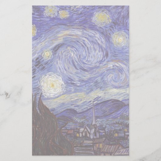 Papeterie Vincent Van Gogh Starry Nuit Vintage Art (Devant)