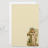 Papeterie vintage d'ange de Pâques (Devant / Derrière)