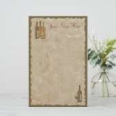 Papeterie vintage de bouteilles de vin (Debout devant)