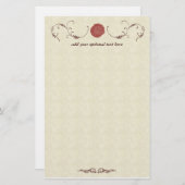 Papeterie vintage de cire de cachetage (Devant / Derrière)