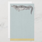 Papeterie vintage de crocodile (Devant / Derrière)