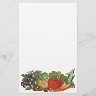 Papeterie vintage de fruits et légumes