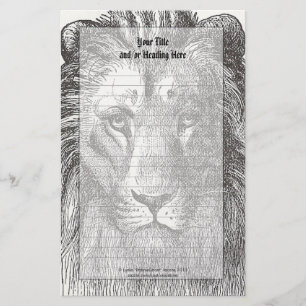 Papeterie vintage de lion