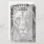 Papeterie vintage de lion (Devant / Derrière)