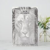 Papeterie vintage de lion (Debout devant)