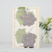 Papeterie vintage de raisins (Debout devant)