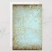 Papeterie Vintage Floral Stationery (Devant / Derrière)