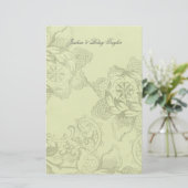 Papeterie vintage Florale Personnalisée Merci (Debout devant)