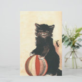 Papeterie Vintage HALLOWEEN Chat noir (Debout devant)