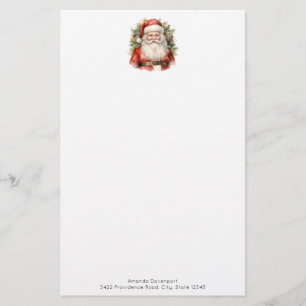 Papeterie Vintage Noël Père Noël Souriant