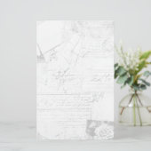 Papeterie vintage noir et blanc shabby chic (Debout devant)