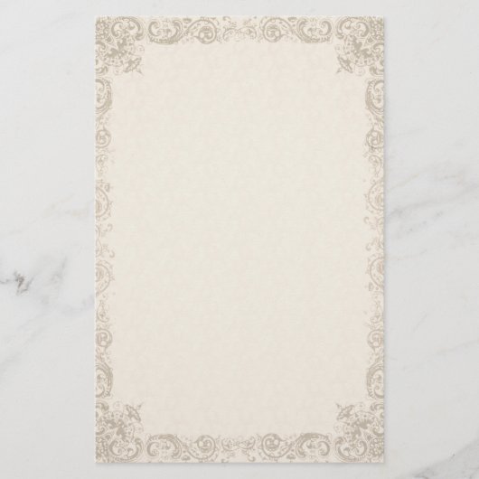 Papeterie vintage Ornate Elegant Cream (Devant)