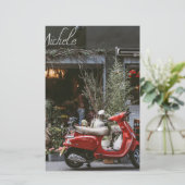 Papeterie Vintage Red Motor Scooter (Debout devant)