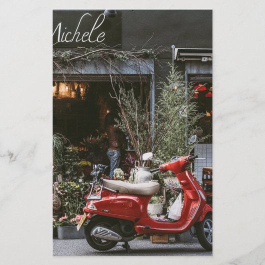Papeterie Vintage Red Motor Scooter (Devant)