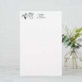 Papeterie Vintage Stork Livrant un bébé #1 (Debout devant)