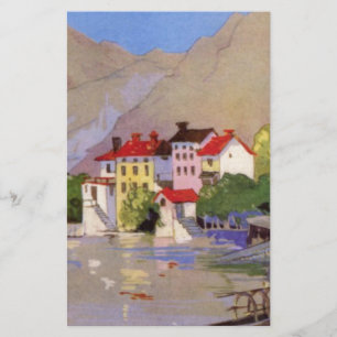 Papeterie Vintage Village balnéaire Italie Tourisme