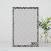 Papeterie Vintage Violet Butterfly Pattern Personalised (Debout devant)