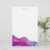 Papeterie Violet rouge et encre violette Abstraite, do-it-yo (Debout devant)