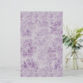 Papeterie violet rustique, chic shabby, fleurs de lavande pâ (Debout devant)