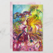 Papeterie VIOLONISTE ARLECCHINA / Soirée du Carnaval de Veni (Devant / Derrière)