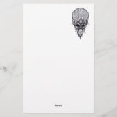 Papeterie Visage Alien, Reconstruction faciale du crâne afri (Dos)