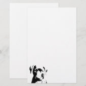 Papeterie Visage de chiot de Pitbull (Devant / Derrière)
