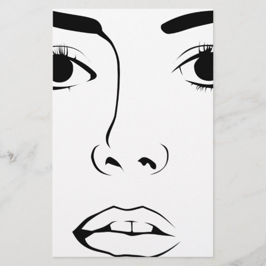 Papeterie Visage de femme (Devant)