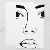 Papeterie Visage de femme (Devant / Derrière)