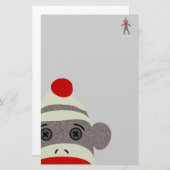 Papeterie Visage de singe de chaussette (Devant / Derrière)