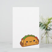 Papeterie Visage de taco de Kawii (Debout devant)