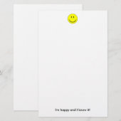 Papeterie Visage heureux stationnaire (Devant / Derrière)