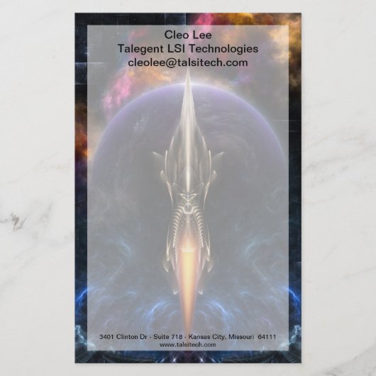 Papeterie Vision De L'Art Fractal De Vol (Devant)