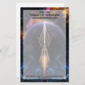 Papeterie Vision De L'Art Fractal De Vol (Devant / Derrière)