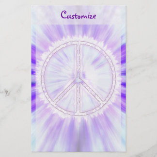 Papeterie vivante électrique rose de signe de paix