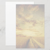 Papeterie Voie de terre rurale à travers le champ (Devant / Derrière)