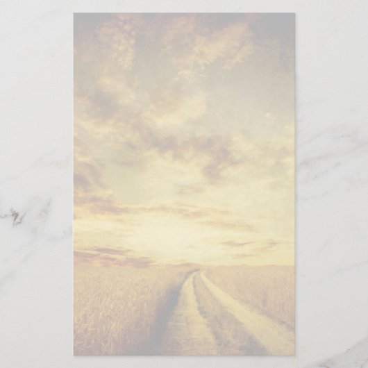 Papeterie Voie de terre rurale à travers le champ (Devant)