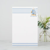 Papeterie Voile stationnaire, personnalisable (Debout devant)