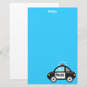 Papeterie Voiture de police mignonne avec la sirène pour des (Devant / Derrière)