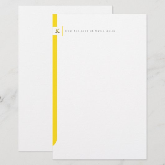 Papeterie Volet latérale monogramme (Devant / Derrière)