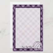 Papeterie Volleyball pourpre (Devant / Derrière)