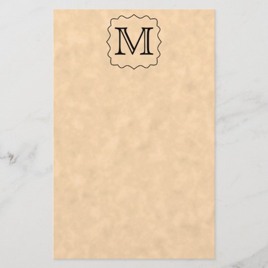 Papeterie Votre lettre. Monogramme fait sur commande. Noir (Devant)