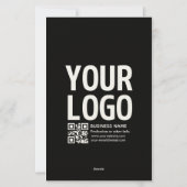 Papeterie Votre logo avec code QR et texte modifiables (Dos)