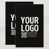 Papeterie Votre logo avec code QR et texte modifiables (Devant / Derrière)