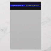 Papeterie Votre nom dans le service de police de la Ligne Bl (Devant)