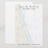 Papeterie Votre nom de bateau des ponts de Fort Pierce FL (Devant / Derrière)