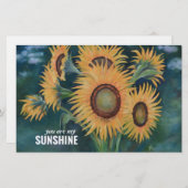 Papeterie Vous êtes My Sunshine Flat Grey Card (Devant / Derrière)